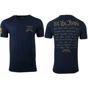 Howitzer 'We Will Defend' Men's T-Shirt - Brown, Patriotic Military Grunt Style - 100% Cotton